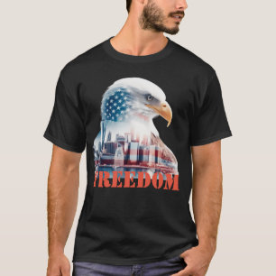 Bold Eagle USA Patriottische Vlag Stars NYC Freedo T-shirt