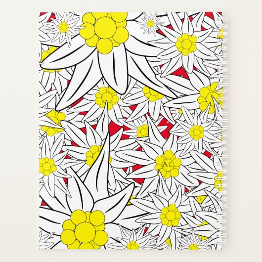 Bold Edelweiss Pattern Academic Planner (Achterkant)