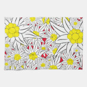 Bold Edelweiss Pattern Kitchen Towel Theedoek (Horizontaal)