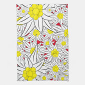 Bold Edelweiss Pattern Kitchen Towel Theedoek (Verticaal)