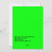 Bold Edge Grappig Retro Huisdier Hond Kerstfoto Feestdagenkaart (Achterkant)