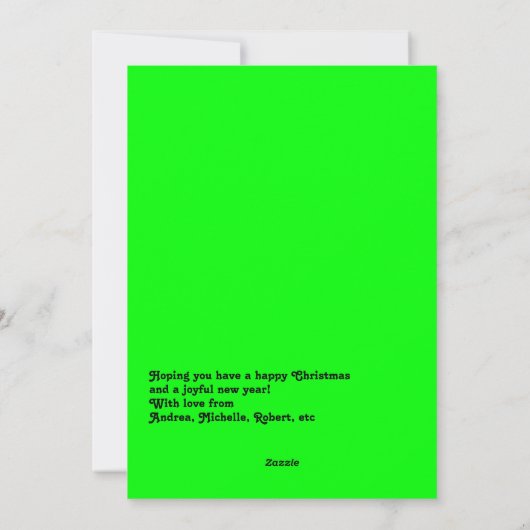 Bold Edge Grappig Retro Huisdier Hond Kerstfoto Feestdagenkaart (Achterkant)