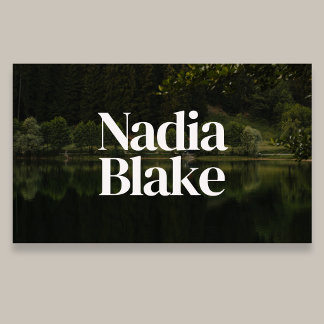 Bold Editorial Style Photo QR Code White Visitekaartje