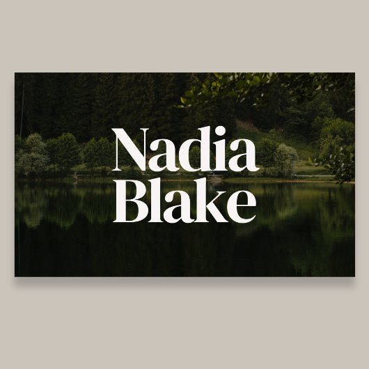 Bold Editorial Style Photo QR Code White Visitekaartje