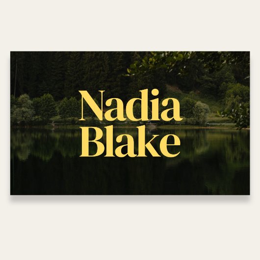 Bold Editorial Style Photo QR Code White Visitekaartje