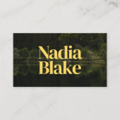 Bold Editorial Style Photo QR Code White Visitekaartje (Voorkant)