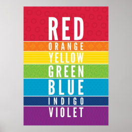 BOLD EDUCATIONAL CLASSROOM regenboogkleur kunst gr Poster