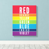 BOLD EDUCATIONAL CLASSROOM-regenboogkleurenkaart Canvas Afdruk (Insitu (Houten vloer))