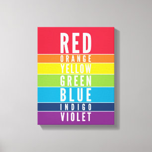 BOLD EDUCATIONAL CLASSROOM-regenboogkleurenkaart Canvas Afdruk