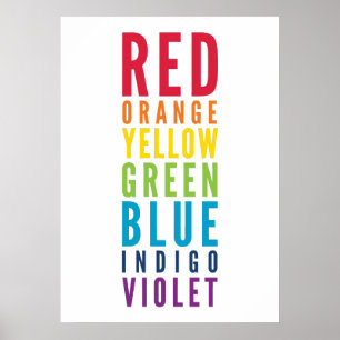 BOLD EDUCATIONAL CLASSROOM-regenboogkleurenkaart Poster