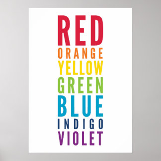 BOLD EDUCATIONAL CLASSROOM-regenboogkleurenkaart Poster