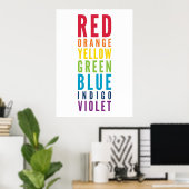 BOLD EDUCATIONAL CLASSROOM-regenboogkleurenkaart Poster (Thuiskantoor)