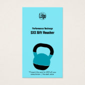 Bold Electric Blue Athlete Promo Gift Voucher Card Visitekaartje (Voorkant)