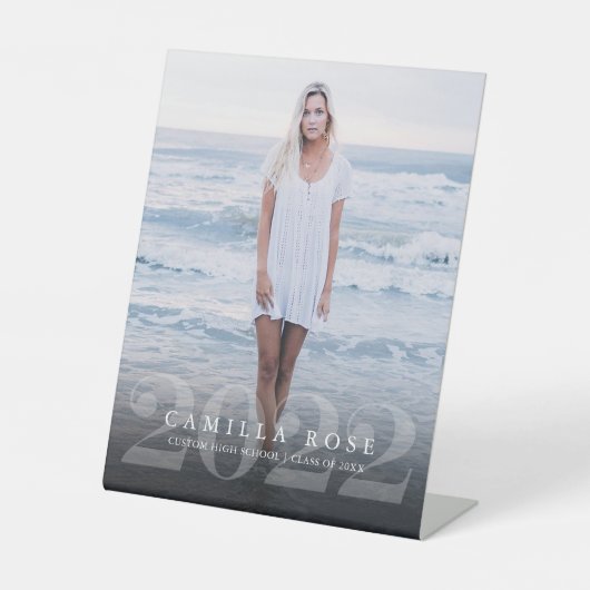 Bold Elegance 2022 Afstuderen Foto aankondiging Reclamebord Met Voetstuk (Voorkant)