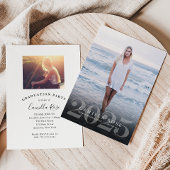 Bold Elegance 2025 Afstuderen Fotouitnodiging Kaart