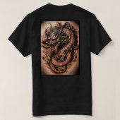"Bold Elegance: Celtic Black Grey Dragon Tattoo" T-shirt (Design achterkant)