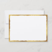 Bold Elegance Luxe Gold Edge Bruiloft Bedankkaart (Achterkant)