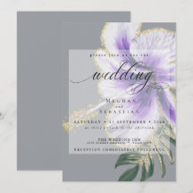 Bold Elegant Amethyst Paarse Floral Wedding