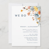 Bold Elegant Floral We Do Wedding Details en Kaart (Voorkant)