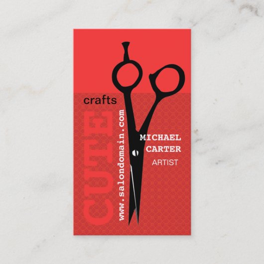 BOLD Elegant MoDern Crafty Dandy Scissors Visitekaartje (Voorkant)