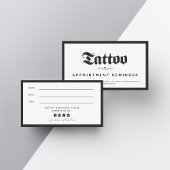 Bold & Elegant Tattoo Salon Appointinder Visitekaartje