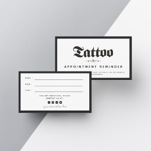Bold & Elegant Tattoo Salon Appointinder Visitekaartje
