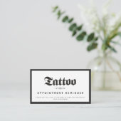Bold & Elegant Tattoo Salon Appointinder Visitekaartje (Staand voorkant)