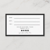 Bold & Elegant Tattoo Salon Appointinder Visitekaartje (Achterkant)