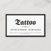 Bold & Elegant Tattoo Salon Appointinder Visitekaartje (Voorkant)