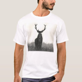 Bold Elk Stag Art White Mannen T-Shirt
