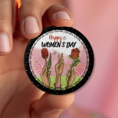 Bold & Empowering: Modern WOMEN'S DAY Statement  Ronde Button 4,0 Cm