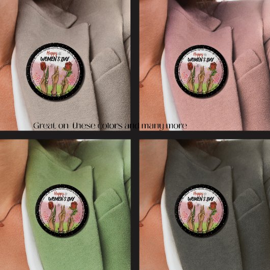 Bold & Empowering: Modern WOMEN'S DAY Statement  Ronde Button 4,0 Cm