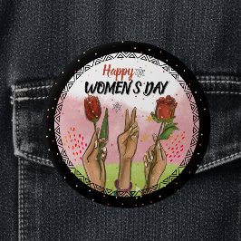 Bold & Empowering: Modern WOMEN'S DAY Statement  Ronde Button 4,0 Cm