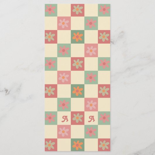 Bold en Retro Groovy bruiloft Menu (Achterkant)