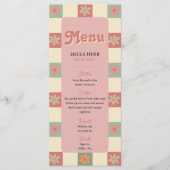 Bold en Retro Groovy bruiloft Menu (Voorkant)