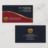 Bold Energetic Retro Gold Wave Investment Visitekaartje (Voorkant / Achterkant)