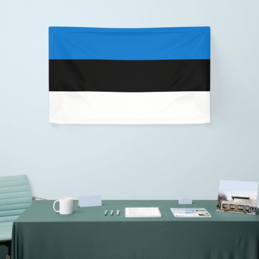 Bold Estonia National Flag Rectangle Wall Banner (Beurs)