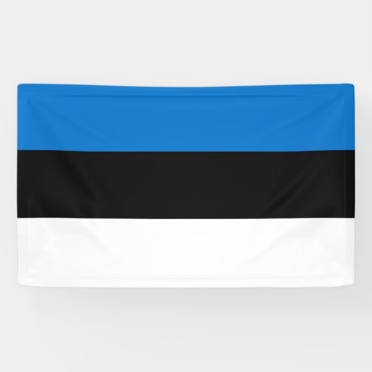Bold Estonia National Flag Rectangle Wall Banner (Horizontaal)