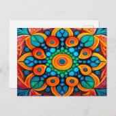 Bold Ethnic Mandala Briefkaart (Voorkant / Achterkant)