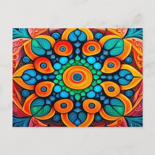 Bold Ethnic Mandala Briefkaart (Voorkant)