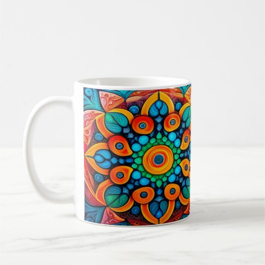 Bold Ethnic Mandala Koffiemok (Links)