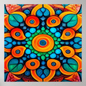 Bold Ethnic Mandala Poster (Voorkant)