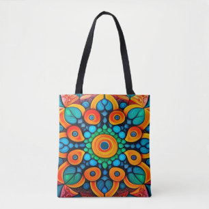 Bold Ethnic Mandala Tote Bag