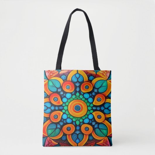Bold Ethnic Mandala Tote Bag (Voorkant)