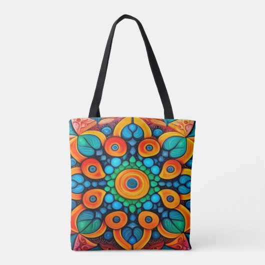 Bold Ethnic Mandala Tote Bag (Achterkant)