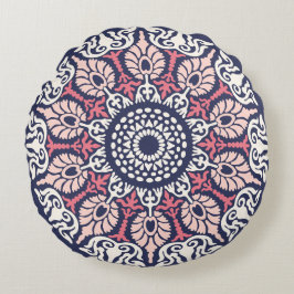 Bold Ethnic Modern Mandala boho chic Indian Yoga Rond Kussen