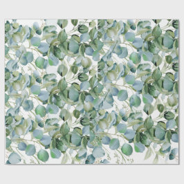 Bold Eucalyptus Wrapping Paper – Trendy Greenery  Cadeaupapier