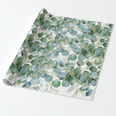 Bold Eucalyptus Wrapping Paper – Trendy Greenery  Cadeaupapier (Uitgerold)