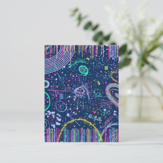 Bold Explorer: Abstract Maximalism Briefkaart (Staand voorkant)