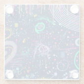 Bold Explorer: Abstract Maximalism Glazen Onderzetter (Achterkant)